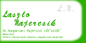 laszlo majercsik business card